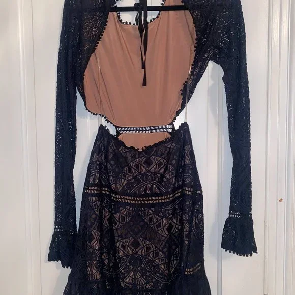 For Love and Lemons Black Emerie Cut Out Dress M - Picture 4 of 4